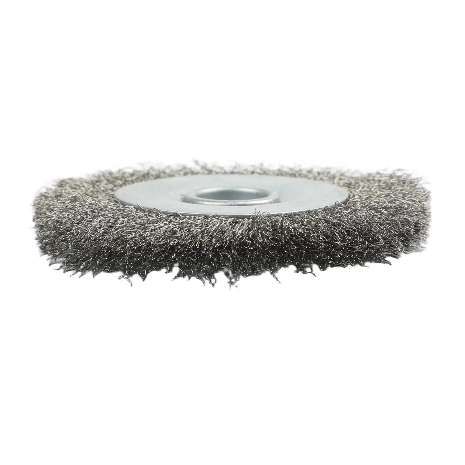 3In Flat Crimped Stainless Steel Wire Wheel Brush Suitable for Surface Adhesion Treatment Before Painting and Electroplating