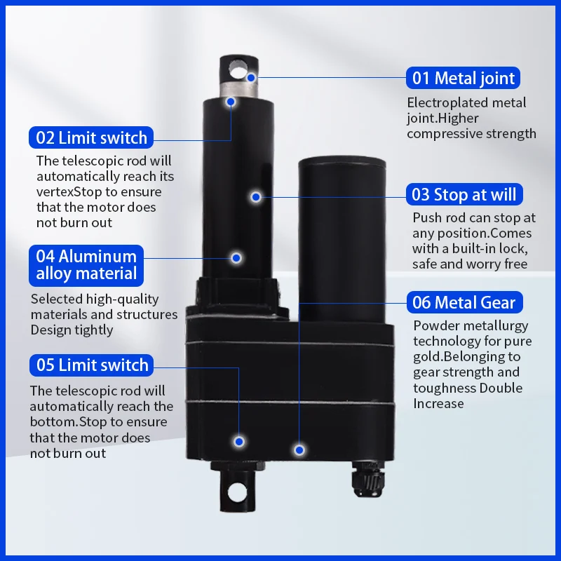 ضمان التجارة المعدات الصناعية المحرك الخطي منخفضة الضوضاء ومقاومة للماء بخاخ محركات DC