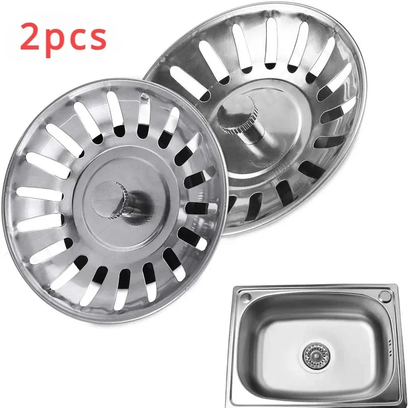 2pcs Universal Kitchen Sink Strainer Filter Stopper Plug for Floor Drain Kitchen Tools