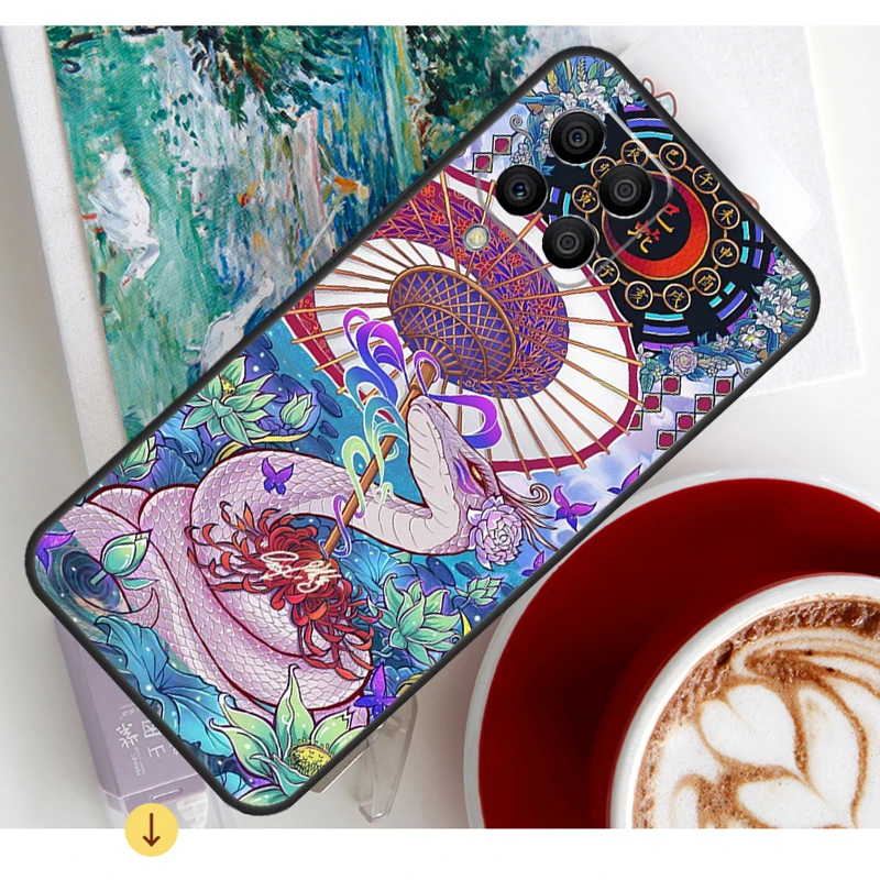 Chinese Zodiac Dragon Tiger Case For Samsung Galaxy M32 M52 M12 M13 M23 M33 M53 M14 M34 M54 M20 M30s M31s M21 M51 Cover image 3