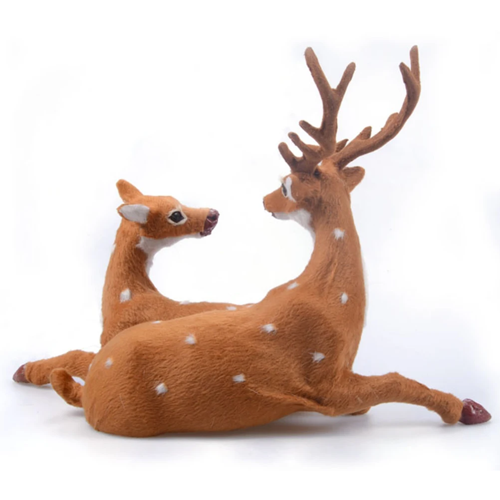 

Christmas Couple Deer naments for Home Decor Bedroom Study Gold Ceramic Figurine Reindeer Statue Gifts Christmas decor couple
