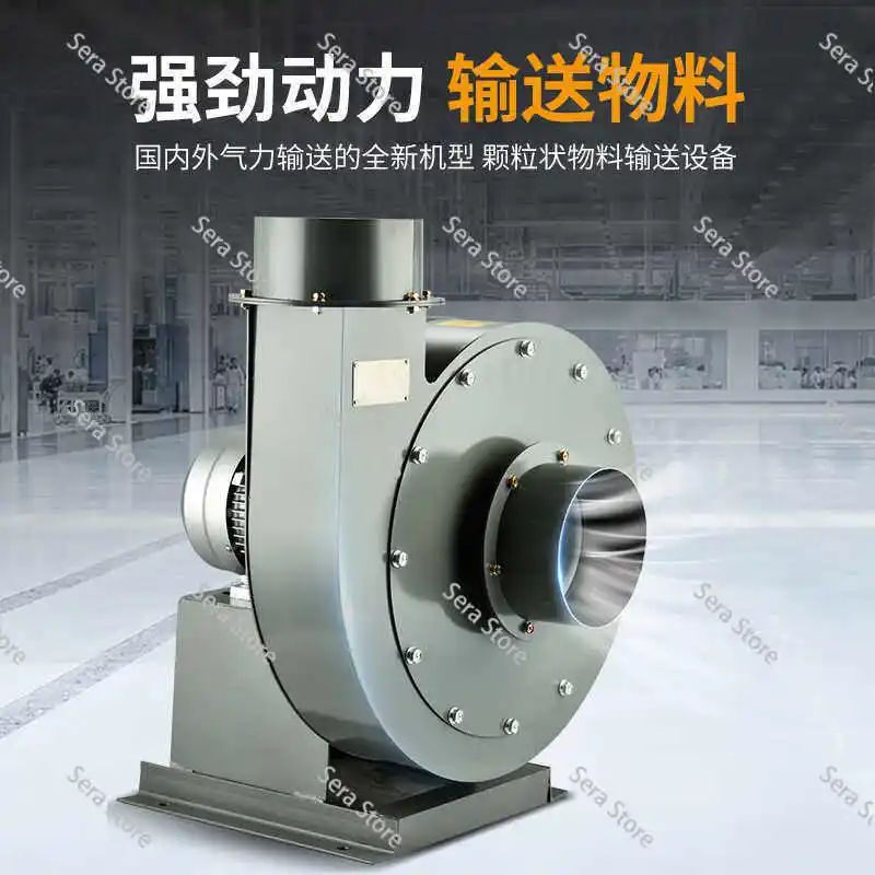 Industrial 380V High-Pressure Centrifugal Fan | 5.5KW Motor for Material Conveying, Dust Extraction & Strong Suction Blowing