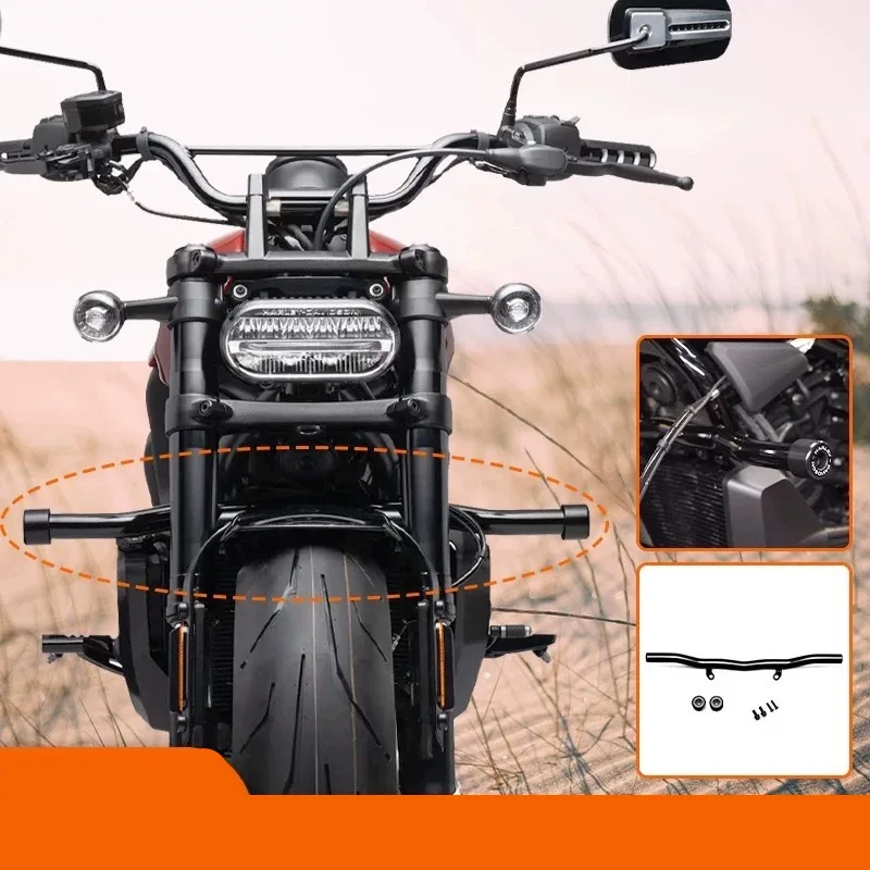 Motorcycle Engine Guard Crash Bar Protective Device Bumper For Harley Sportster S 1250 RH1250S RH 1250S 21-24 Accessories