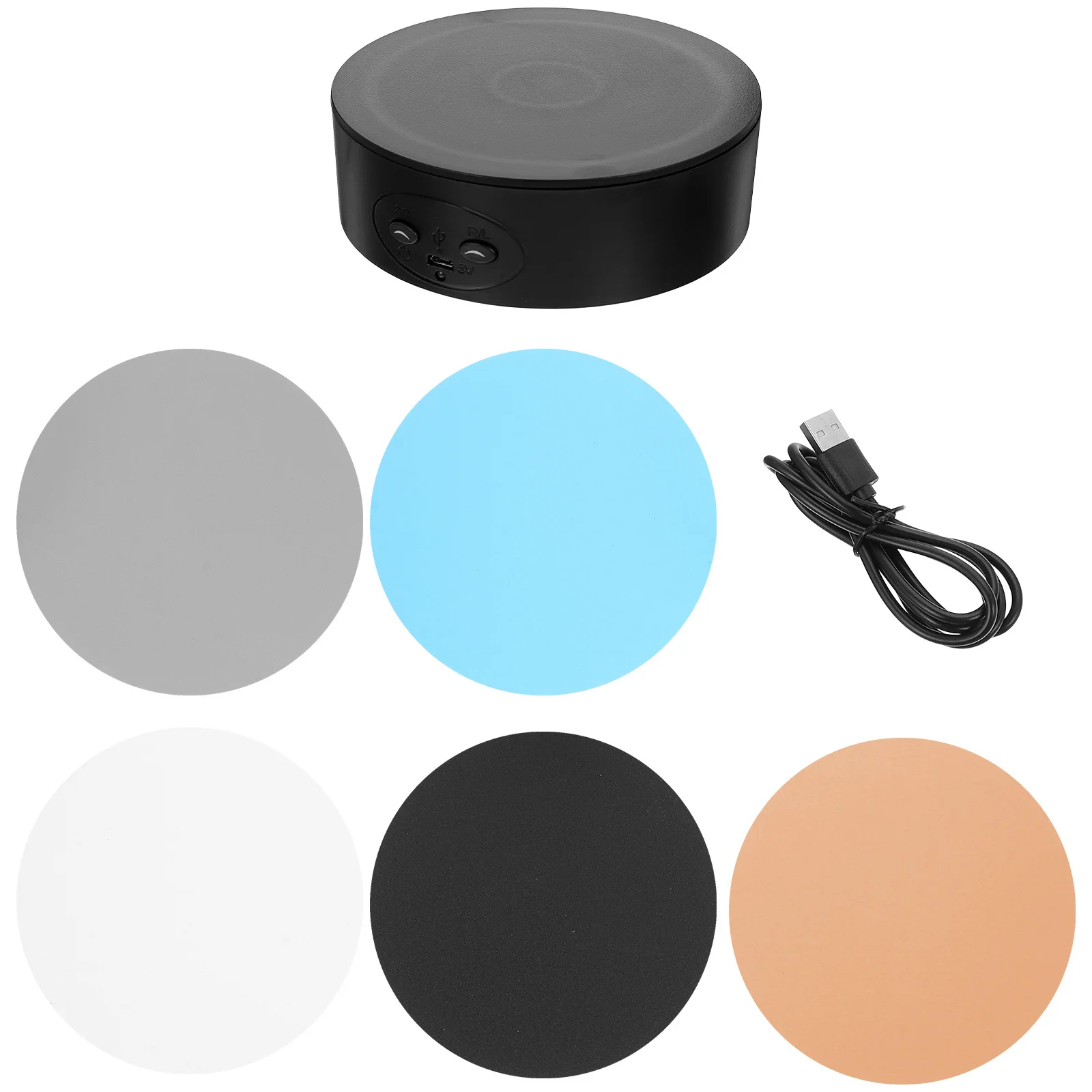 

1 Set Of Silent Display Stand Multi-Function Turntable For Jewelry Watch Phone Digital Products Household Decor Desktop Rotating