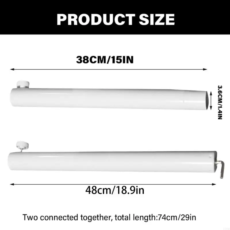 مجموعة U0DE من 2 مروحة السقف DownRod Easy تثبيتات التمديد قضبان قضيب المروحة Downrod قضيب امتداد سميكة مناسبة للمروحة