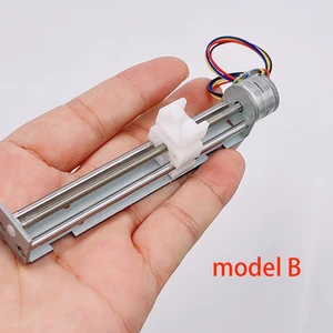 Mini Step Motor Lineer Aktüatör, 3D yazıcı DİY parçaları, cıvata, vida, kaydırıcının konumu), DC 5V 2 fazlı, 4 telli, 80mm, 15mm 12 büyük satış step motor mili ile no. 7