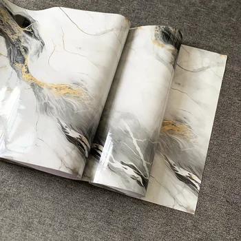 50 cm breed marmeren zelfklevend behang huisdier muurstickers waterdicht contactpapier voor keuken decoratieve film home decor