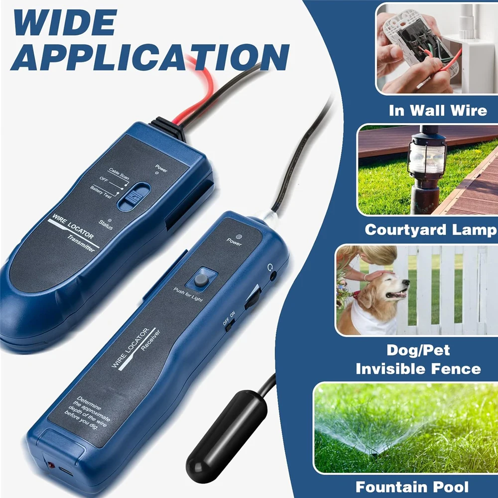 Noyafa Underground Cable tester NF-816L Anti-Interference Cable Tracker Electrical Wire Tracer Cable Locator Network Tools