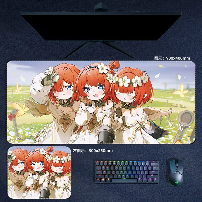 Honkai Star Rail Tribios Mouse Pad Anime Cute Large Mousepad Computer Keyboard XXL Padding Pc Gaming Accessories Office Desk Mat