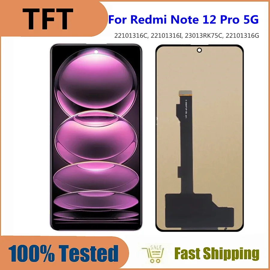 

6.67" TFT For Xiaomi Redmi Note 12 Pro 22101316C lcd display touch screen digitizer Assembly For Redmi Note12 Pro 5G lcd