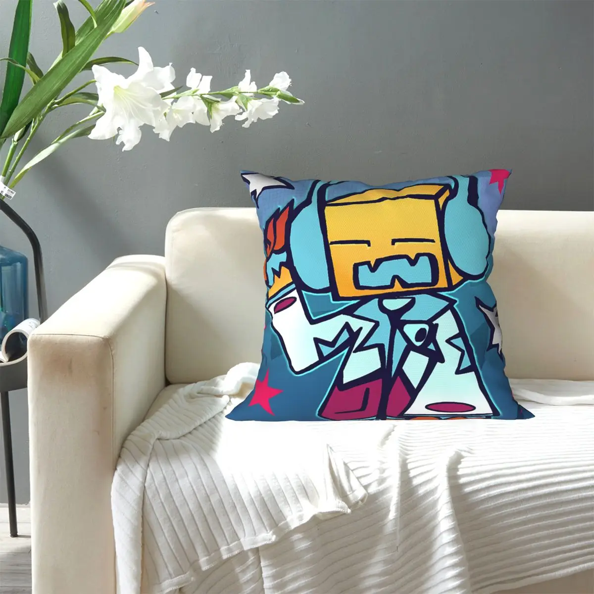 Geometry Dude Square Pillowcase Pillow Cover Cushion Zip Decorative Comfort Throw Pillow for Home Living Room