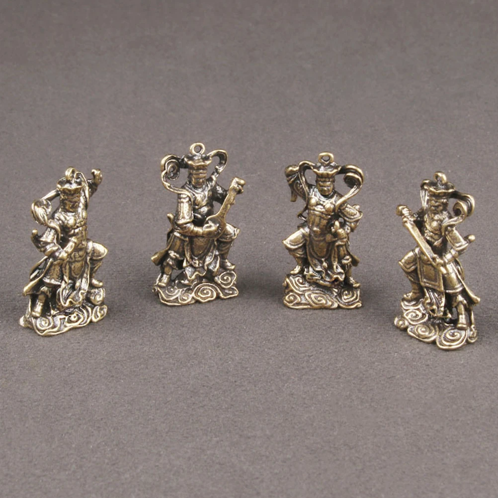 

4 Pcs Figurines Vintage Buddha Shaped Figurine Crafts Retro Desk Decor Yoga Statue Vintage Crafts Set Home Supplies