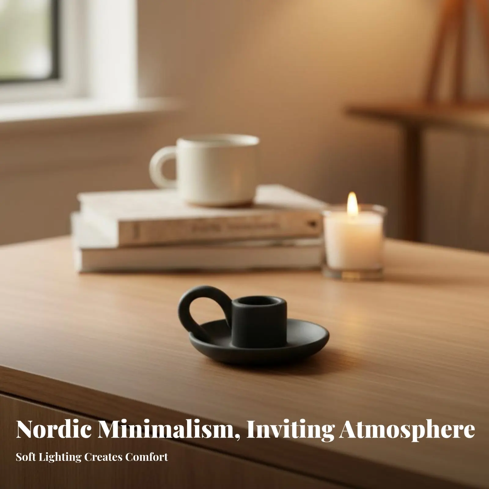 Ceramic Candle Holder, Nordic INS Style, Minimalist Home Decor Accent
