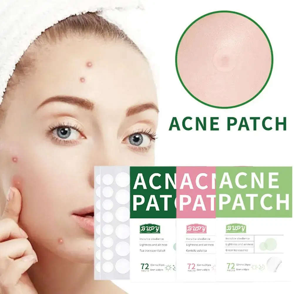 Patch autocollant imperméable pour le traitement de l'acné, outil de suppression des boutons, masque facial anti-taches, soins de la peau, 72 pièces