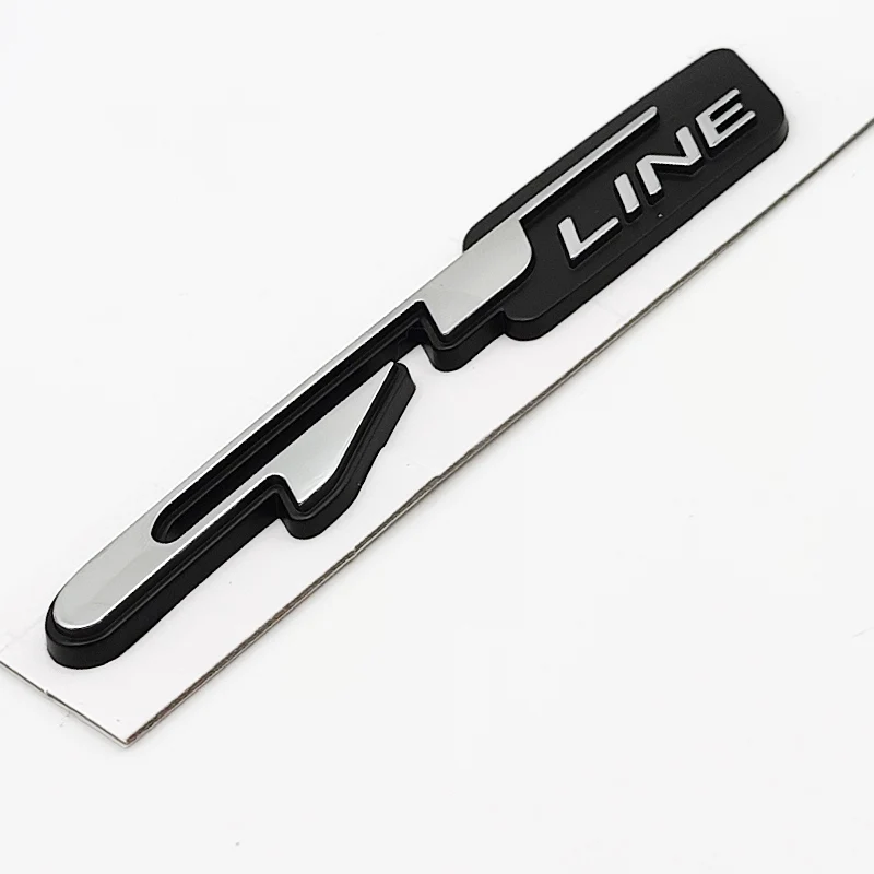 3d ABS Chrome Black Logo GT Line Emblem Car Trunk Badge Adhesive Decal GT Line Sticker Accessories image 4