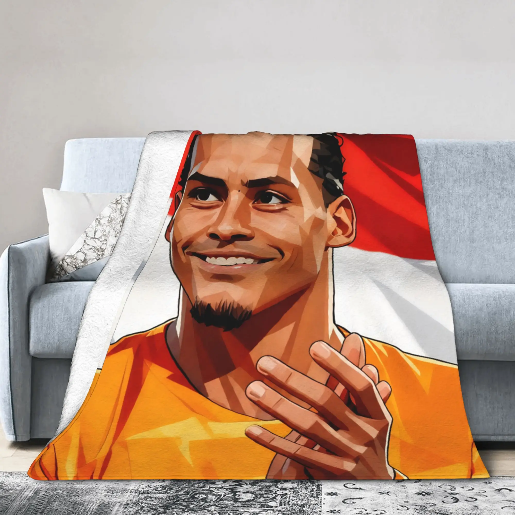 Netherlands Football Soccer Dutch Defender Blankets   Flannel Throw Blanket Home Couch Decoration Ultra-Soft Warm Bedsprea