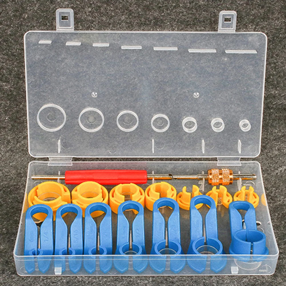 16Pcs Car Auto AC Line Disconnect Tool Set Fuel Line Quick Removal Tool Fuel Line Disconnect Fuel Line Angled Disconnect Tool