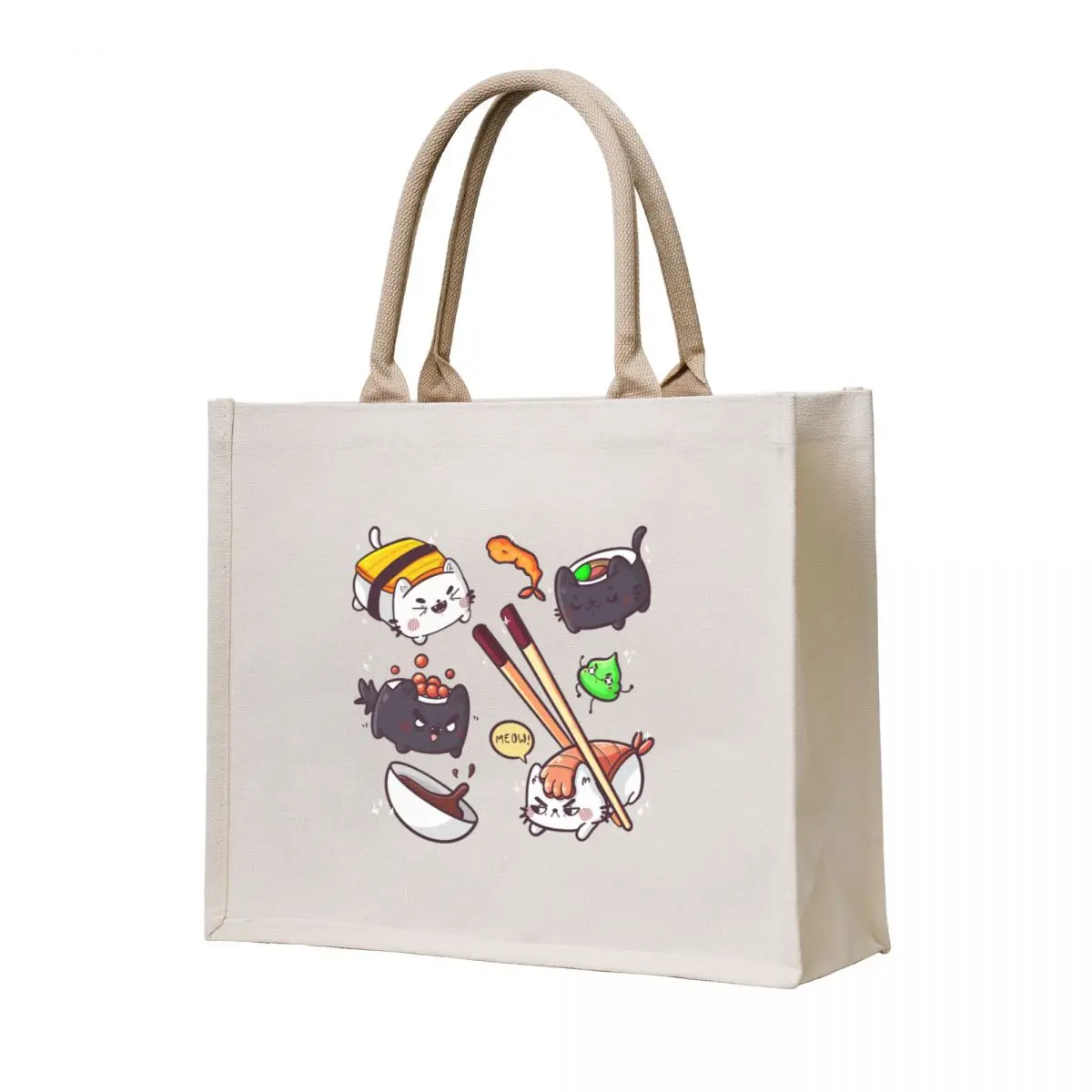 

Sushi cats Tote Bag handbag canvas bags Women's shopping bag