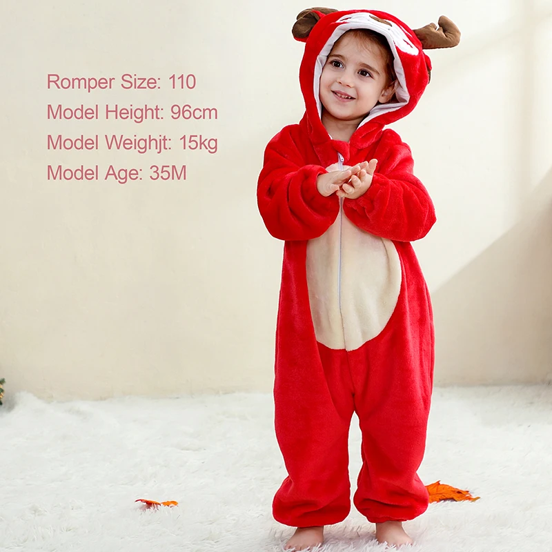 MICHLEY Karneval Baby Strampler Flanell Cosplay Kleinkind Säugling Kleidung Overall Bodysuits Jumpsuit Kostüm für Mädchen Jungen – Detail 35