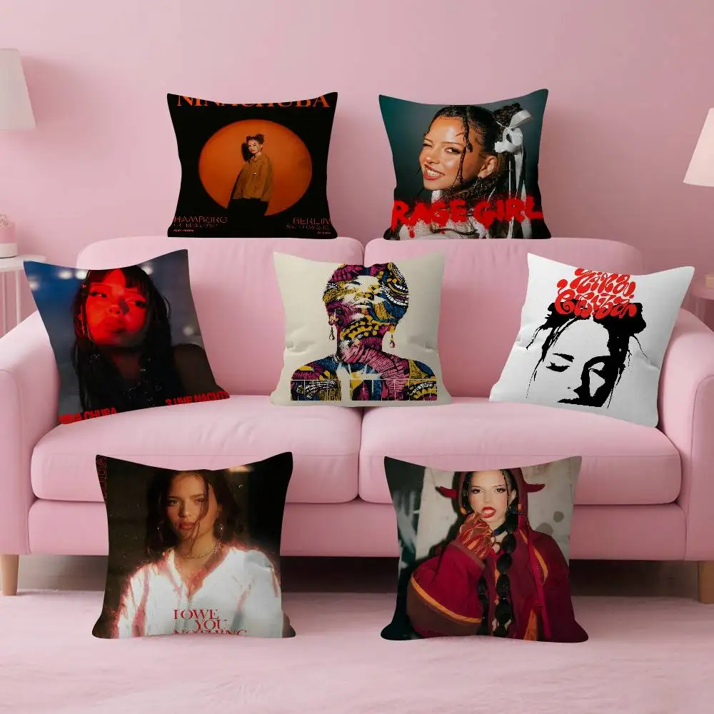 

Singer Nina C-Chuba Pillow Covers Cartoon Sofa Decorative Home Double-sided Printing Short Plush Cute Cushion Cover