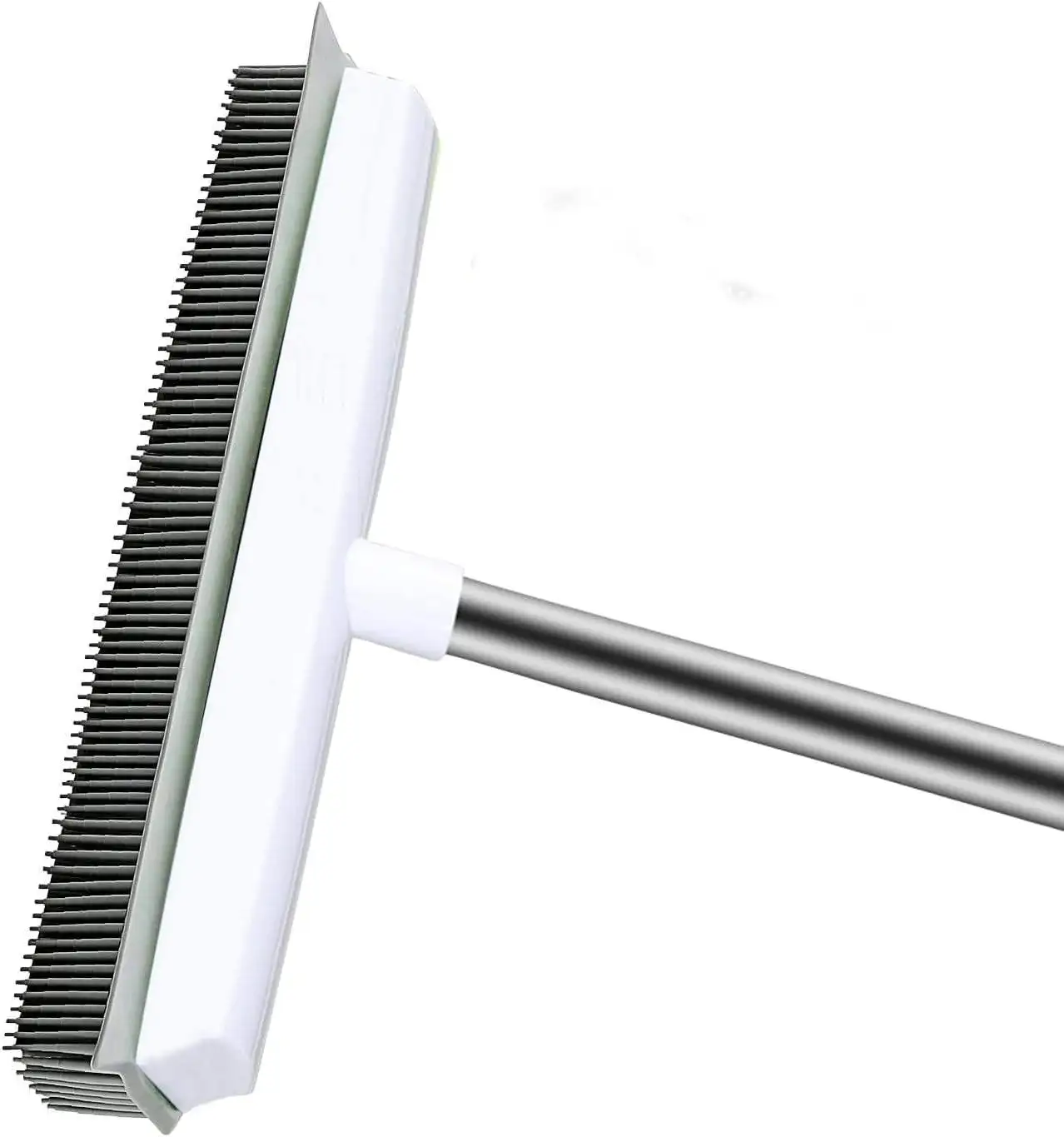 Pet Hair Rubber Broom Floor Brush for Carpet Dog Hair Remover with Built in Squeegee Silicone Broom Suitable for All Surface