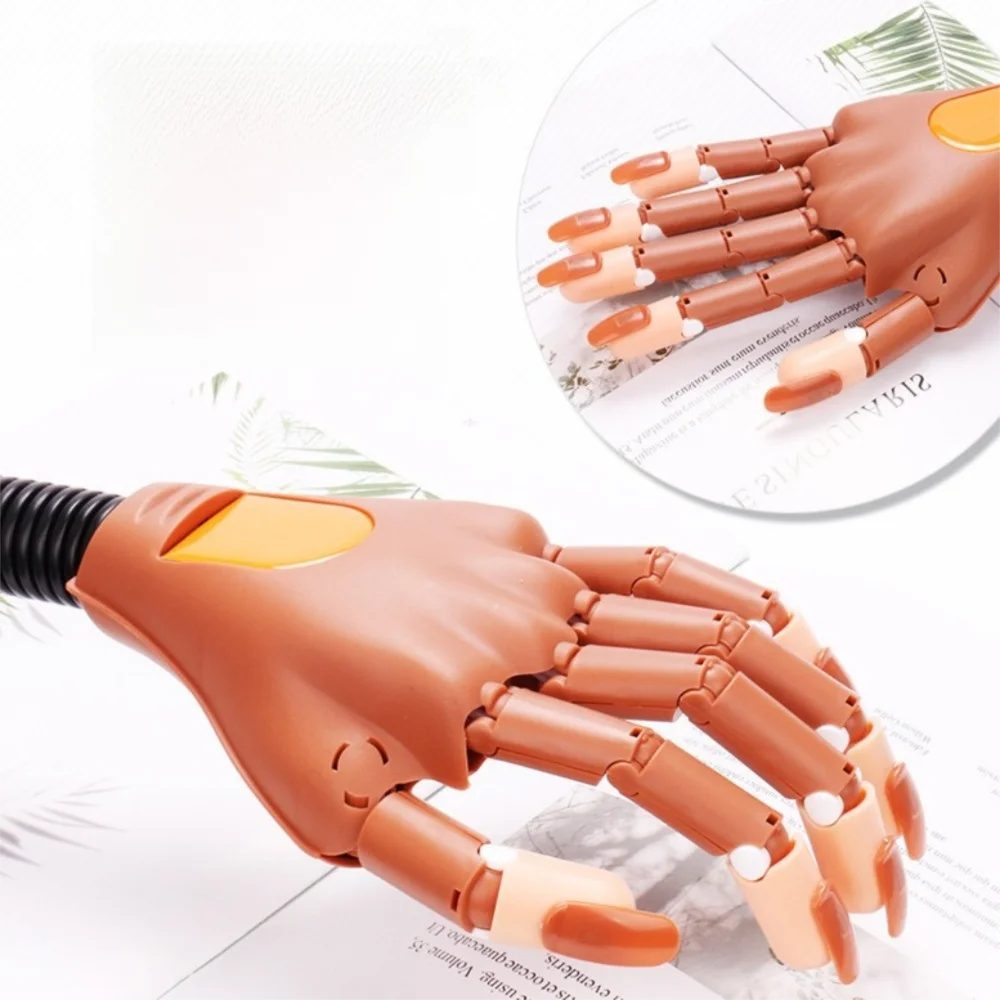 

Acrylic Nail Practice Hand Set Nail Tips with 100pcs Fake Nails Nail Manicure Practice Finger Professional Flexible