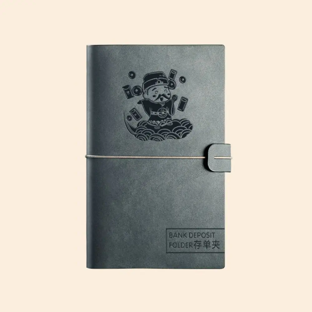 PU Leather Bill Planner Binder Reusable Loose-leaf Money Budget Binder Cash Envelopes Transparent Savings Challenges Notbook