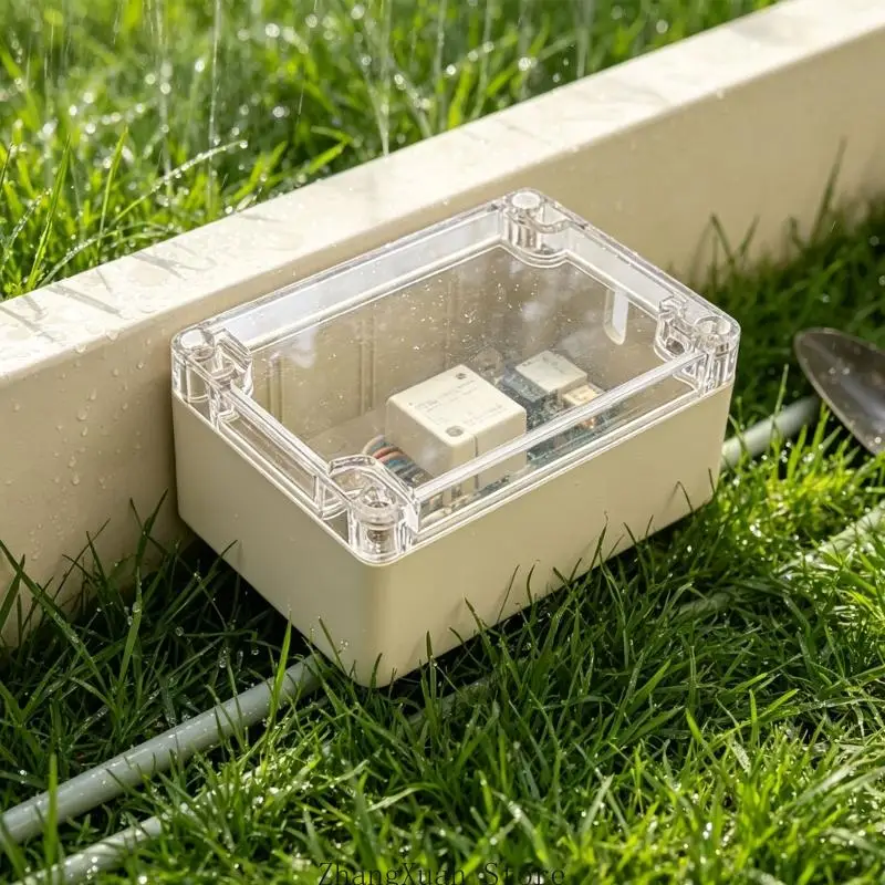 ABS Project Case 115 x 90 x 55 mm for Receiver Board Electronics with Clear Lid Internal Mounting Posts and Organized Housing