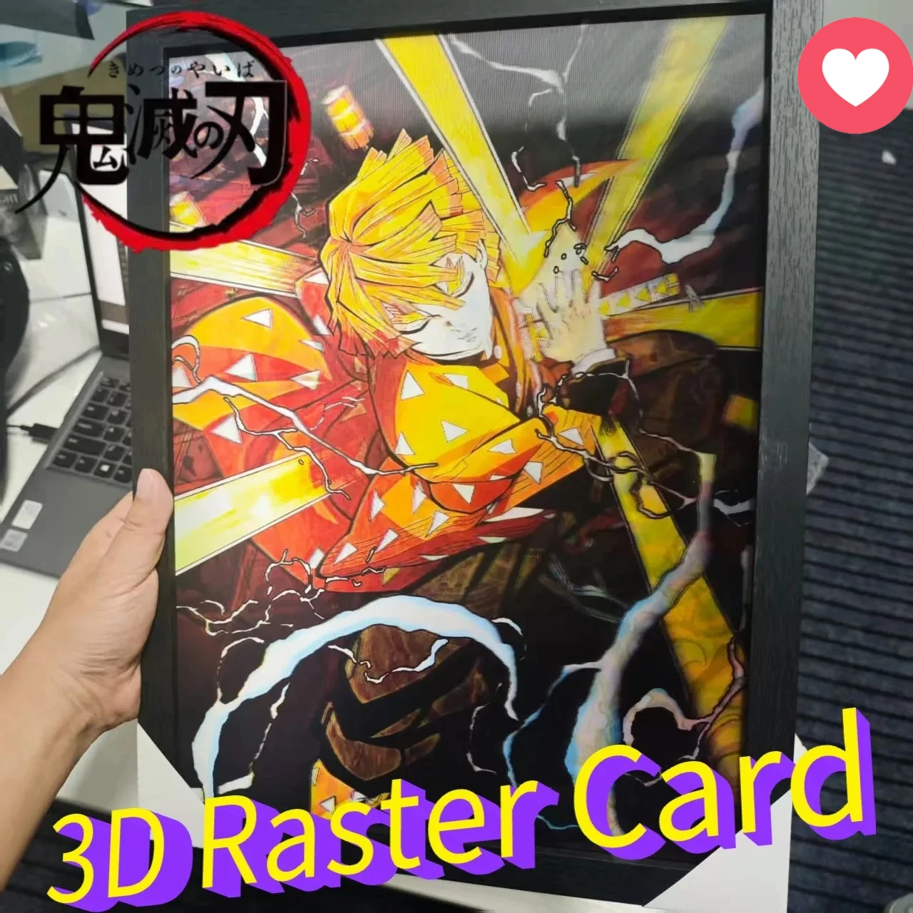 

Плакат с 3D-картой «Убийца демонов» 32x33 см — Зеніцу Агацума Незуко Камадо, индивидуальный градиент, товары в стиле аниме