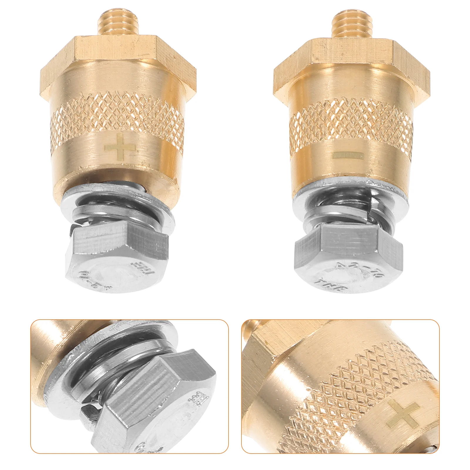 

2Pcs Car Terminal Adapters Heavy-Duty Connectors Thread Extenders Terminal Adapter Kit