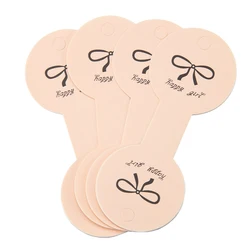 50pcs 4x10cm Necklace Display Cards Bracelet Hair Rope Packing Cards Pink Bow Hanging Cards for DIY Jewelry Retail Price Tags