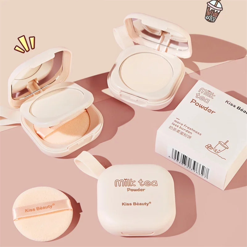 Milk Tea Soft Honey Powder Is Waterproof and Hard To Take Off Makeup, Natural Three-dimensional Face Brightening and Concealer