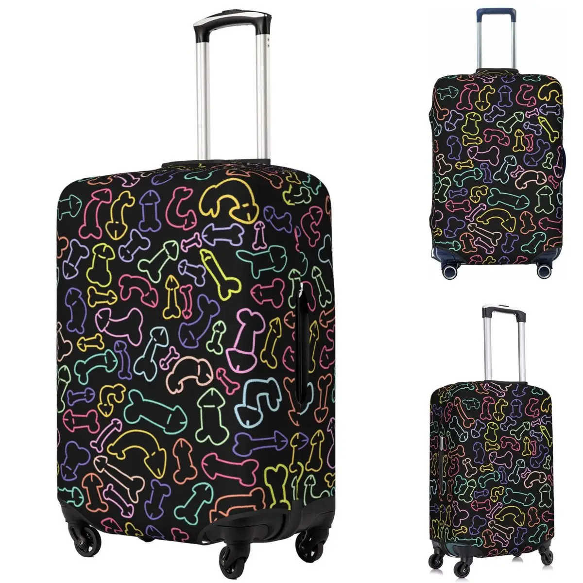 Penis Suitcase Cover Protection Elastic Travel Luggage Protector Covers for 18-32 Inch