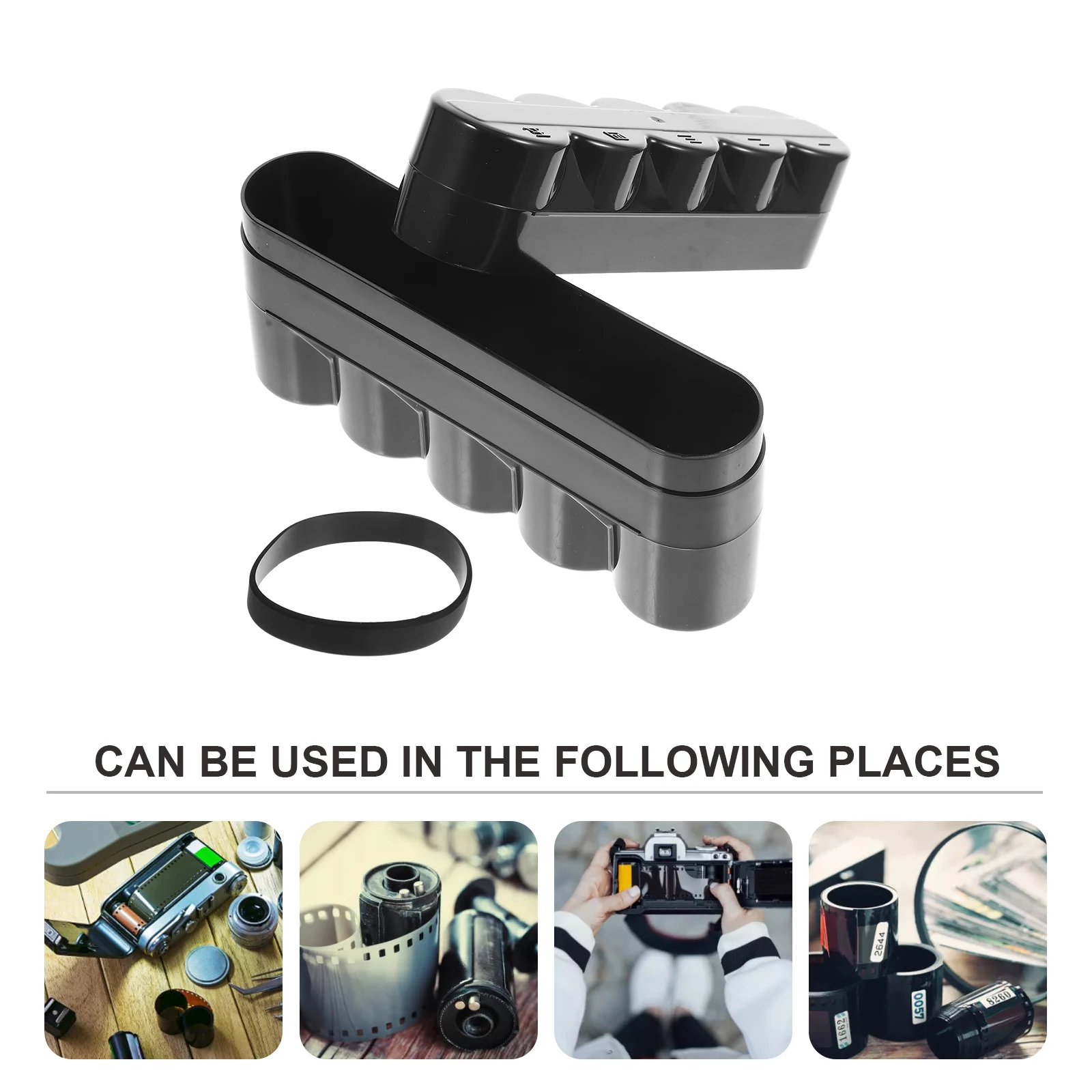 

120 Film Canisters Holder Black Storage Box for Rolls Container Camera Accessories Reusable Durable Plastic Case Gifts