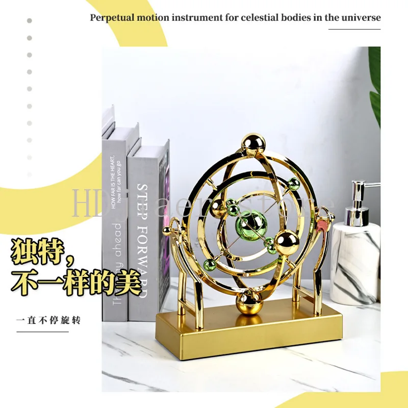 Cosmic Celestial Perpetual Motion Device – Rotating Newton Decoration for Living Room & Bedroom