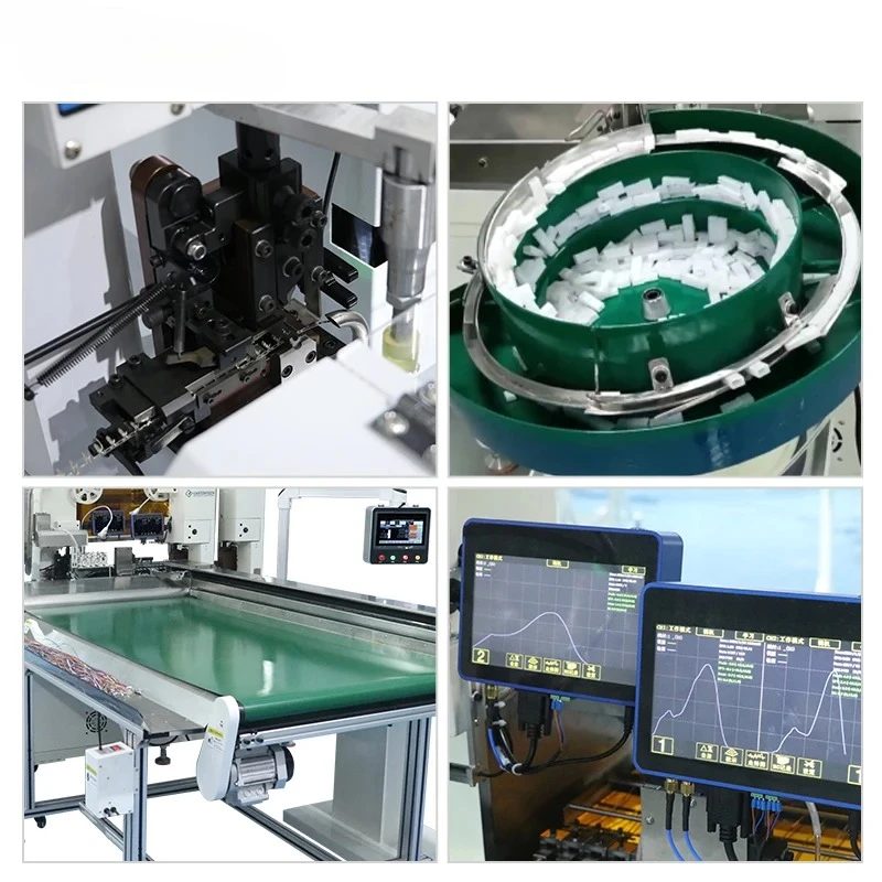 EW-8880 Fully Automatic Wire Cutting Stripping And Housing Assemble Inserting Machine House Insert Connector Insertion Machine
