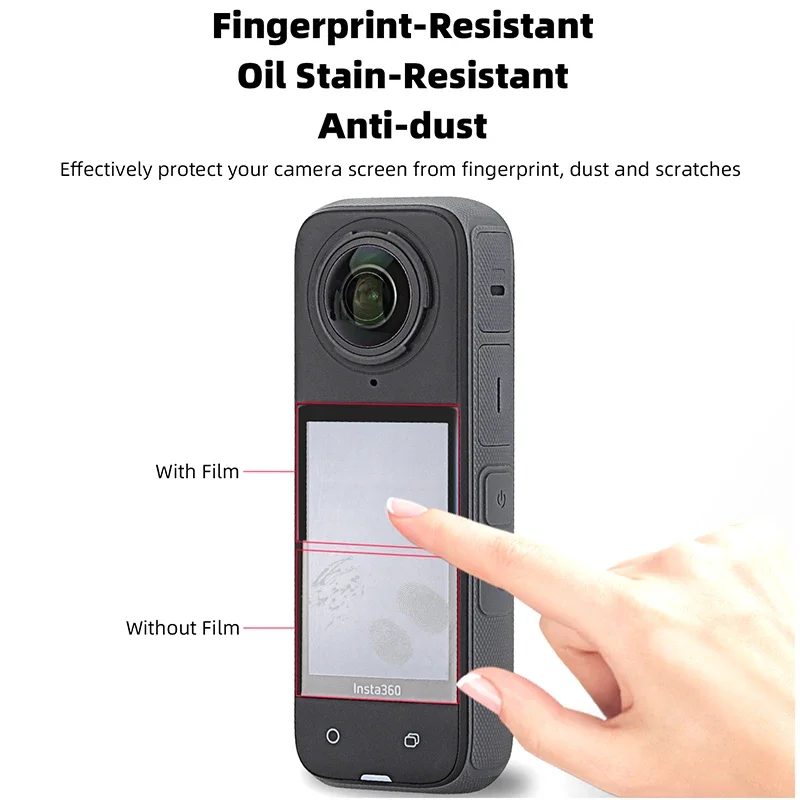 Scratch-proof Protective Film for Insta360 X4 Screen Protector 9H Tempered Glass Oil-proof Film Action Video Cameras Accessories