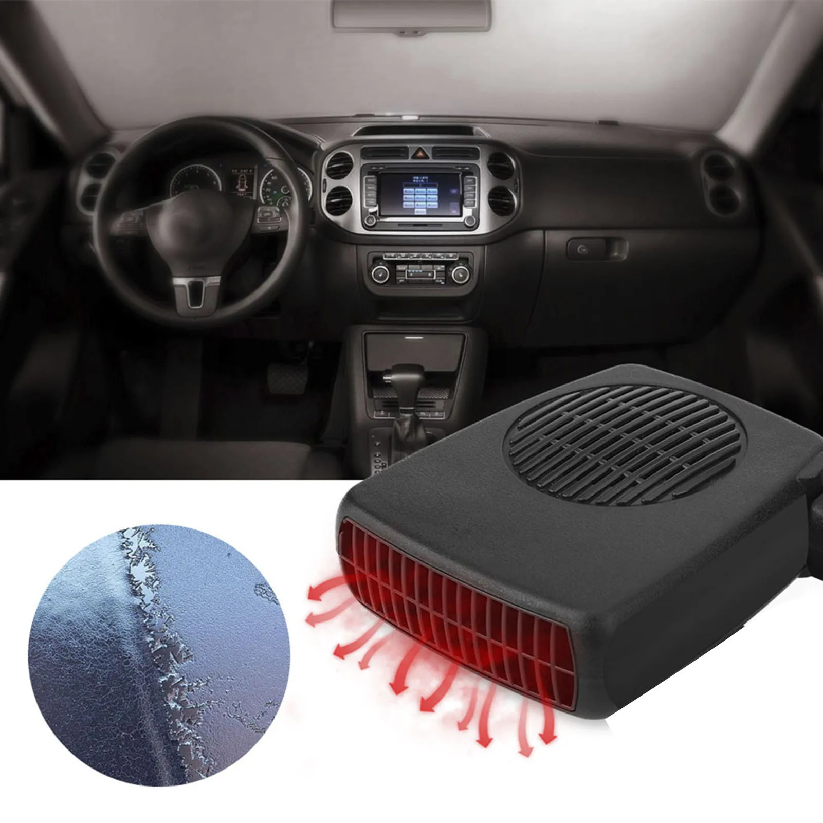 12V 200W Car Portable 2 in 1 Ceramic Heating Cooling Heater Fan Defroster Demister  Car Cooling Fan Car Fan Car Heater