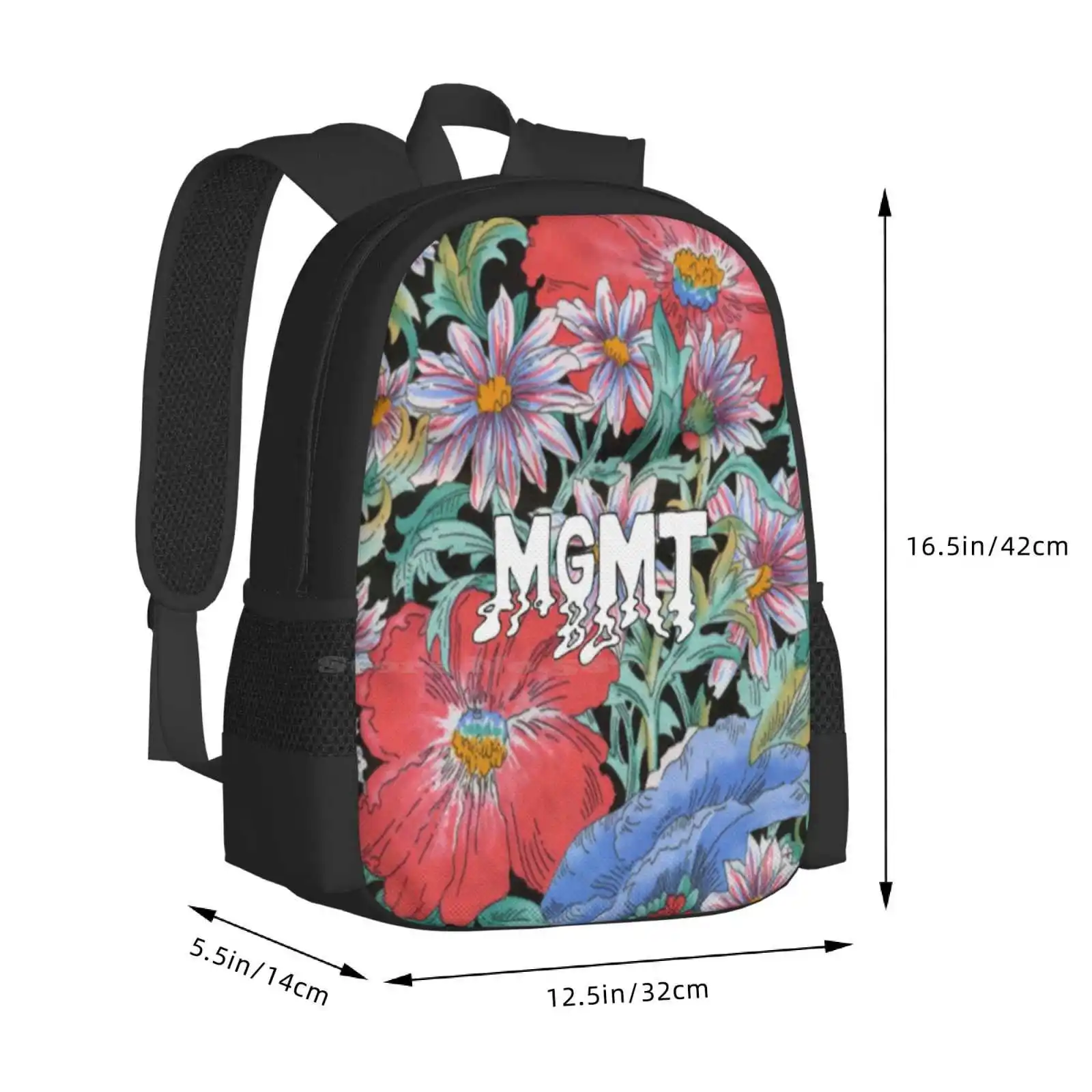 Mgmt 3d print design rucksack student tasche mgmt elektrisches gefühl tumblr musik alternative coole hip kinder blumen