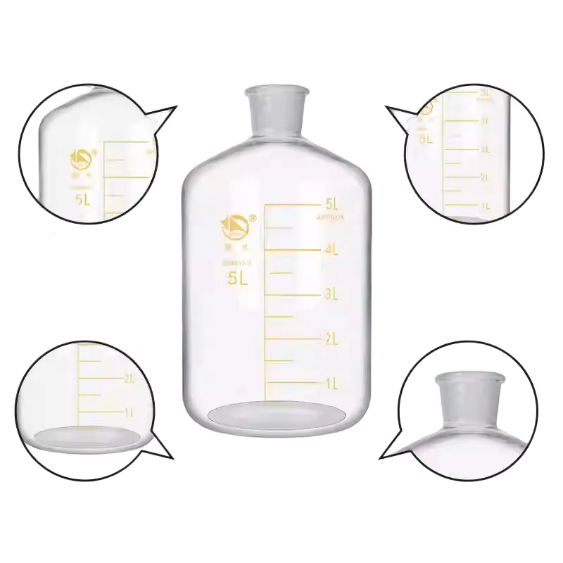 Botol dialisis skala borosilikat tinggi