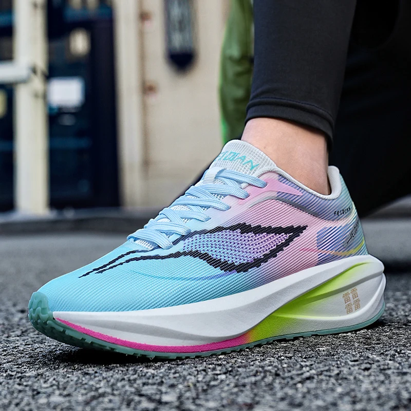 

New Running Shoes for Jogging and Marathon Sports, Mesh Fabric with True Carbon Plate, Men's and Women's Hiking Shoes 2025 Men's