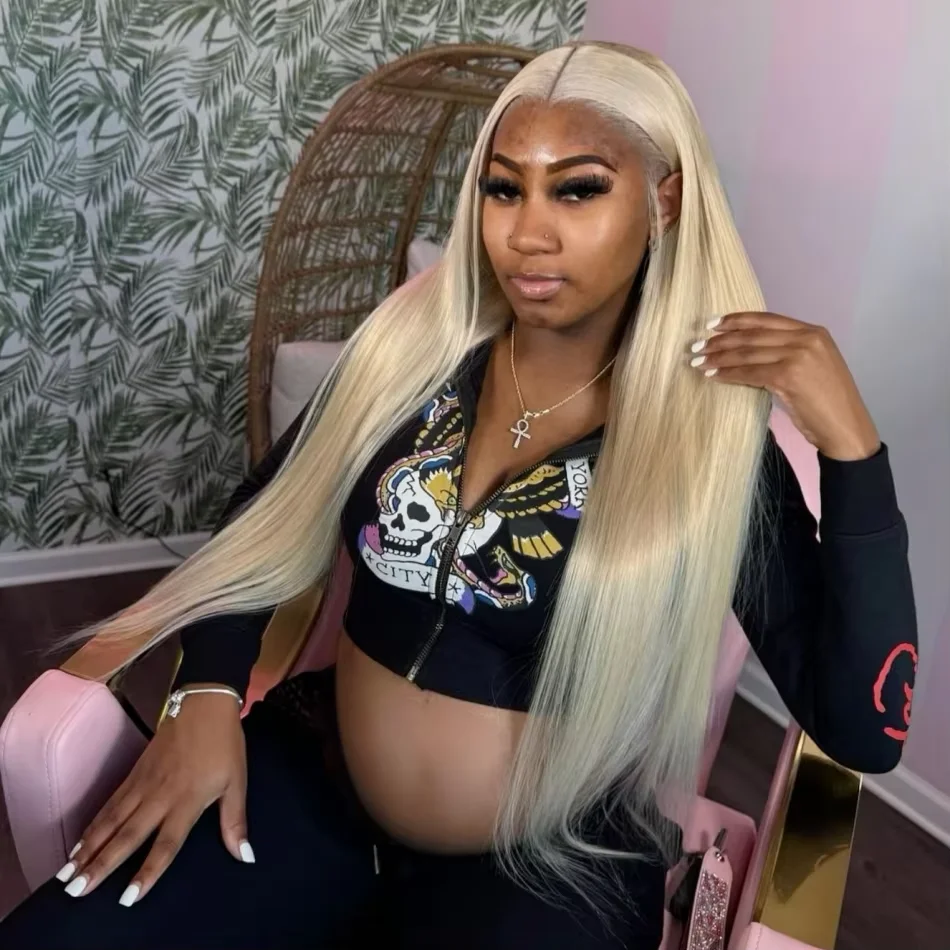 200% 613 HD الدانتيل الباروكة الأمامية 13x6 30 40 بوصة الملونة شقراء شعر طبيعي مفرود الباروكات 100% البرازيلي الدانتيل الجبهة باروكة من شعر طبيعي #1