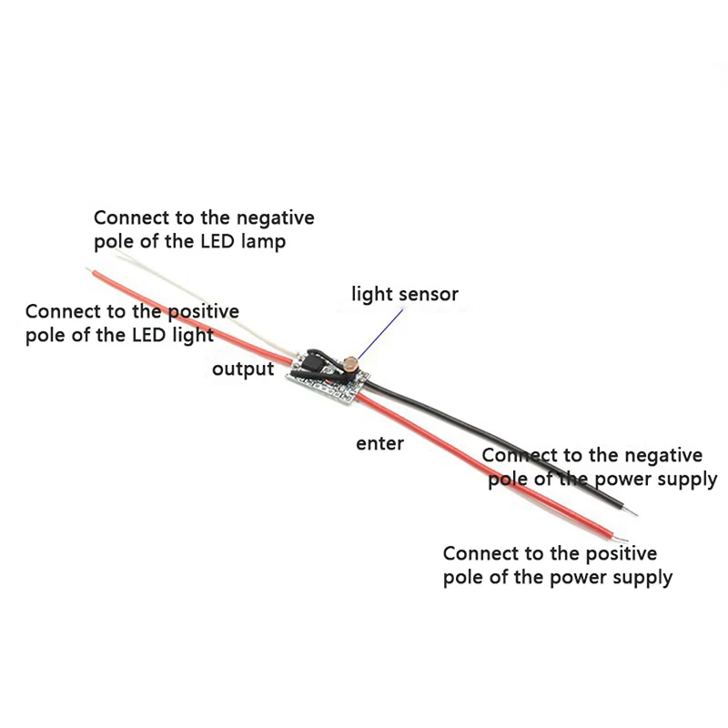 Light Sensor Switch Only Work In Night Automatic Auto on Off Photocell Street Light Switch DC 3.7V 5V 12V 24V 5A