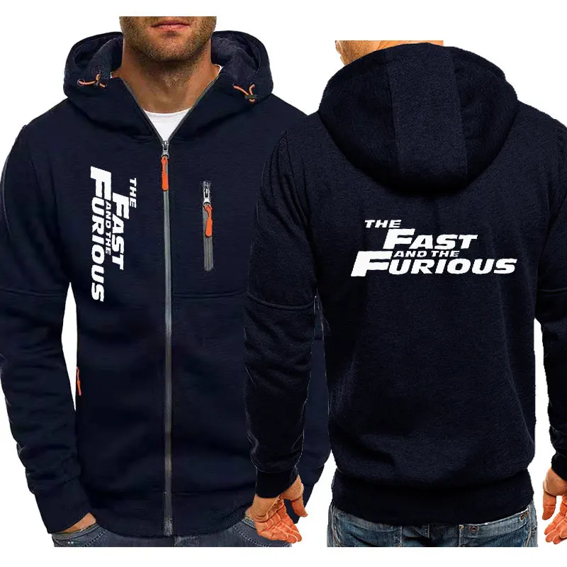 Fast and Furious Hoodies Jacket Fashion New Man\'s Hoodied Comfortable Zipper Casual Sweatshirts Fleece hoodie