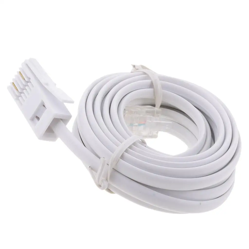 RJ11 Landline Telephone Cord 3meters Extension Wire UK Male US Male for Home Office Phones