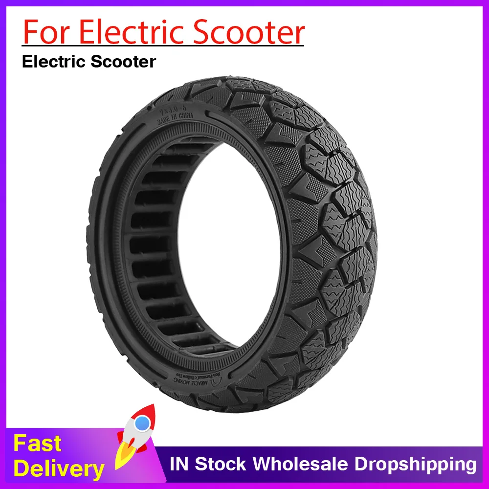 

9x3.0-6 Wheel Puncture-proof Solid Tire for Electric Scooter Robot 9 Inch Off-road Honeycomb Solid Tire Accessories