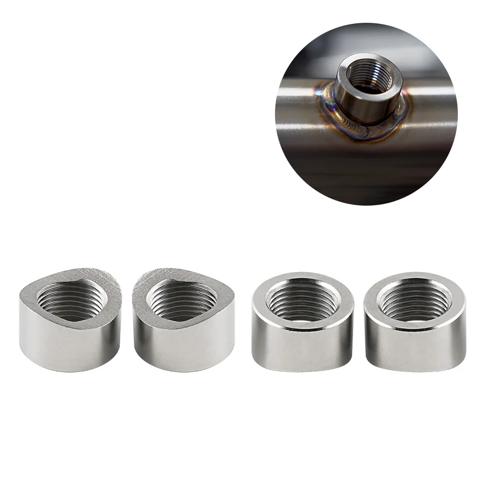 4PCS Universal M18X1.5 O2 Oxygen Sensor Notch Nut Weld Bung Threads 304 Stainless Steel
