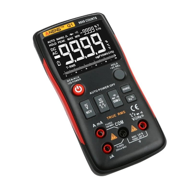 True-RMS Digital Multimeter Auto Button 9999 Counts Analog Bar Graph Tester TOP ones