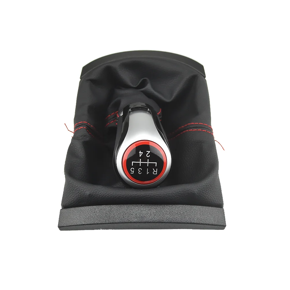 5/6 Speed Gear Shift Knob with Gaiter Boot Cover 2002-2010 Gear Stick Knob Upgrade for Enhanced Driving Experience