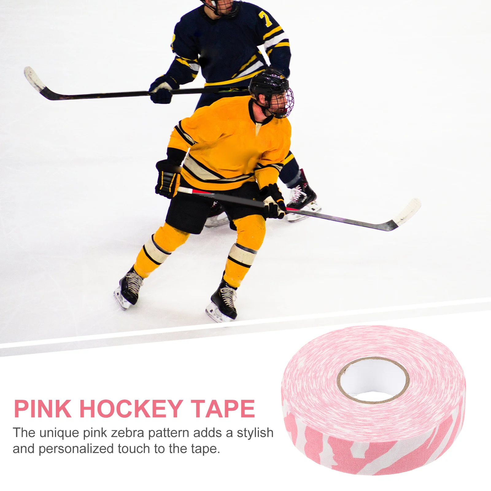 

Ice Hockey Tape 1 Roll Pink Cotton Cloth Tape High Adhesive Anti-Slip Hockey Band for Racket Protection Long-Lasting Performance